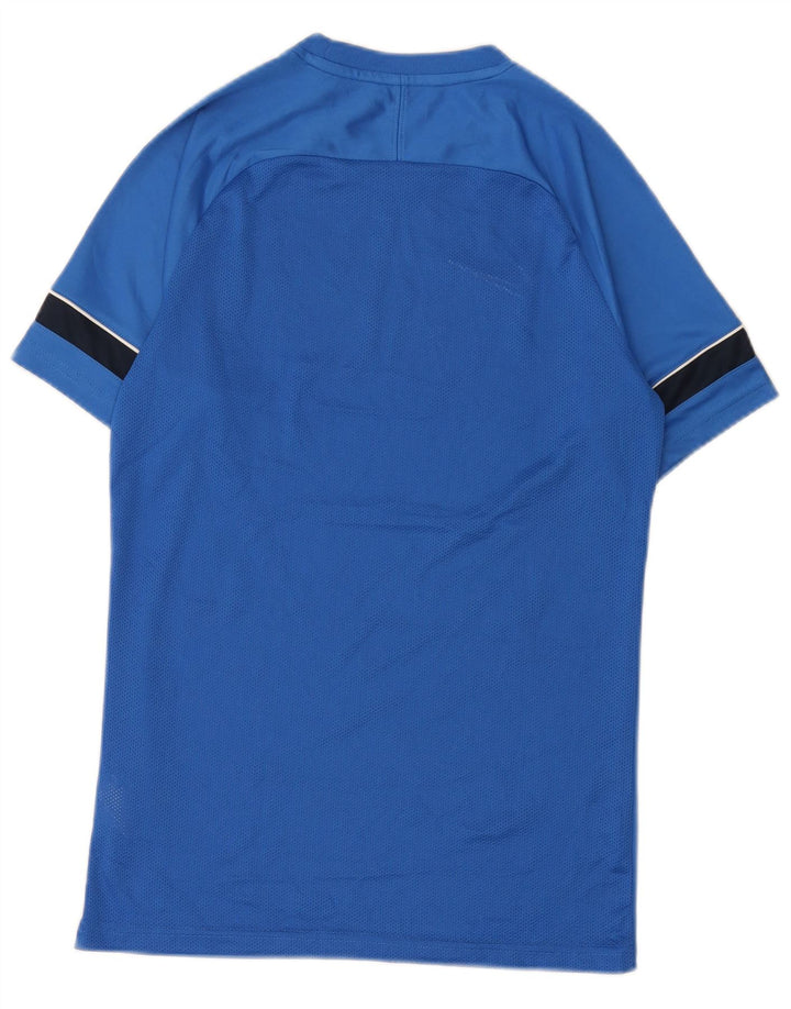 Męski T-shirt NIKE Dri Fit, mały, niebieski, poliestrowy blok kolorów