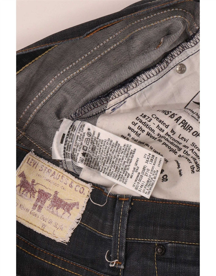 Męskie jeansy Levi's 519 Slim W36 L29 Granatowa bawełna