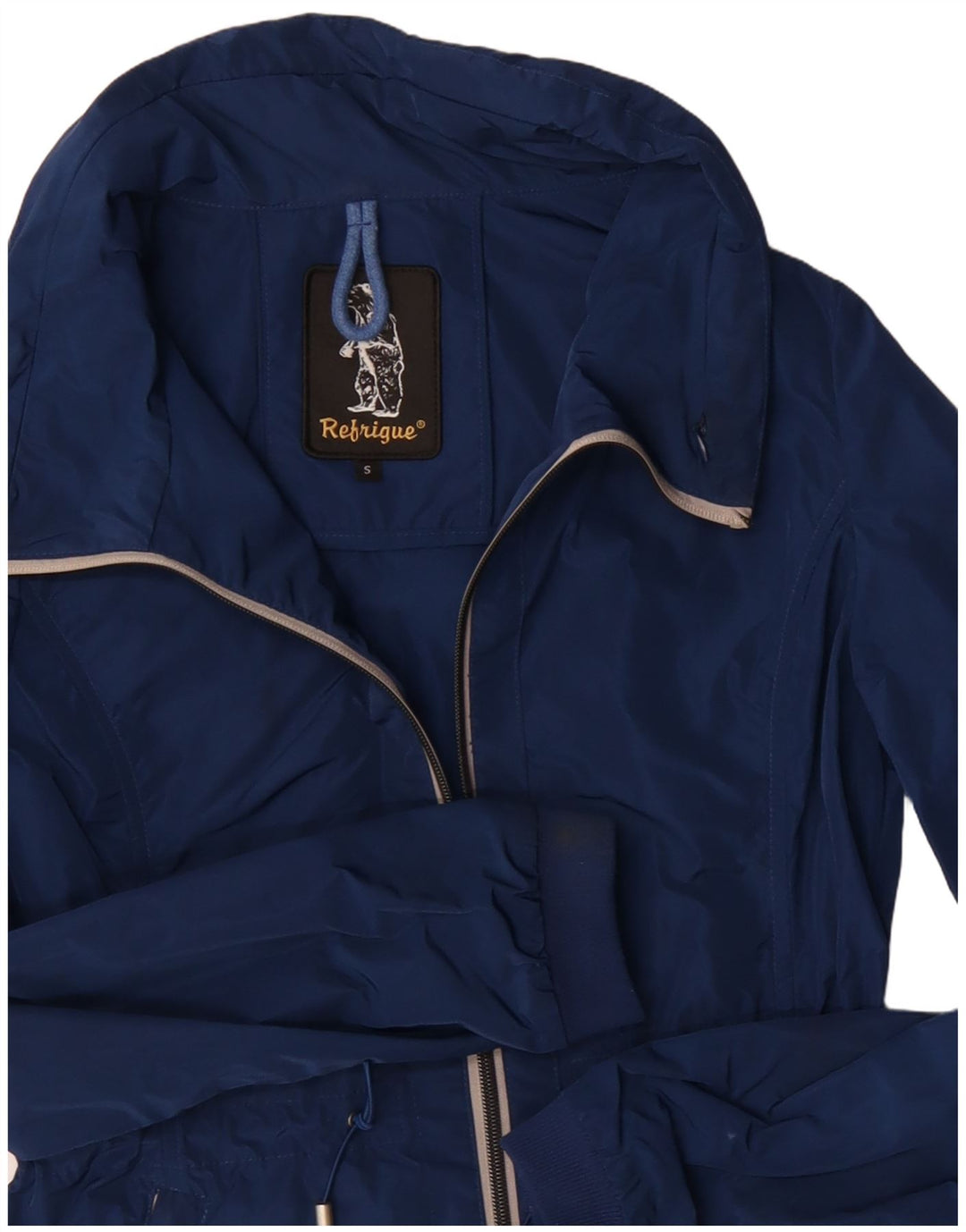 Damska kurtka wiatrówka Refrigue zapinana na zamek UK 10, mała niebieska