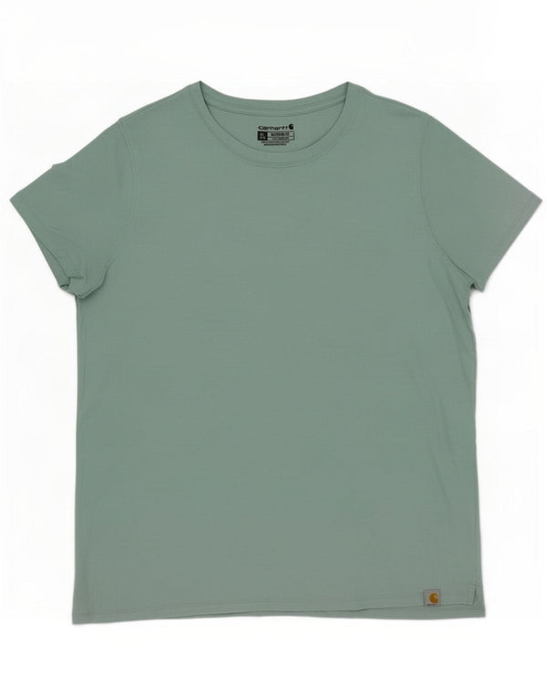T-shirt damski Carhartt Top US 16/18 XL, zielony, bawełniany