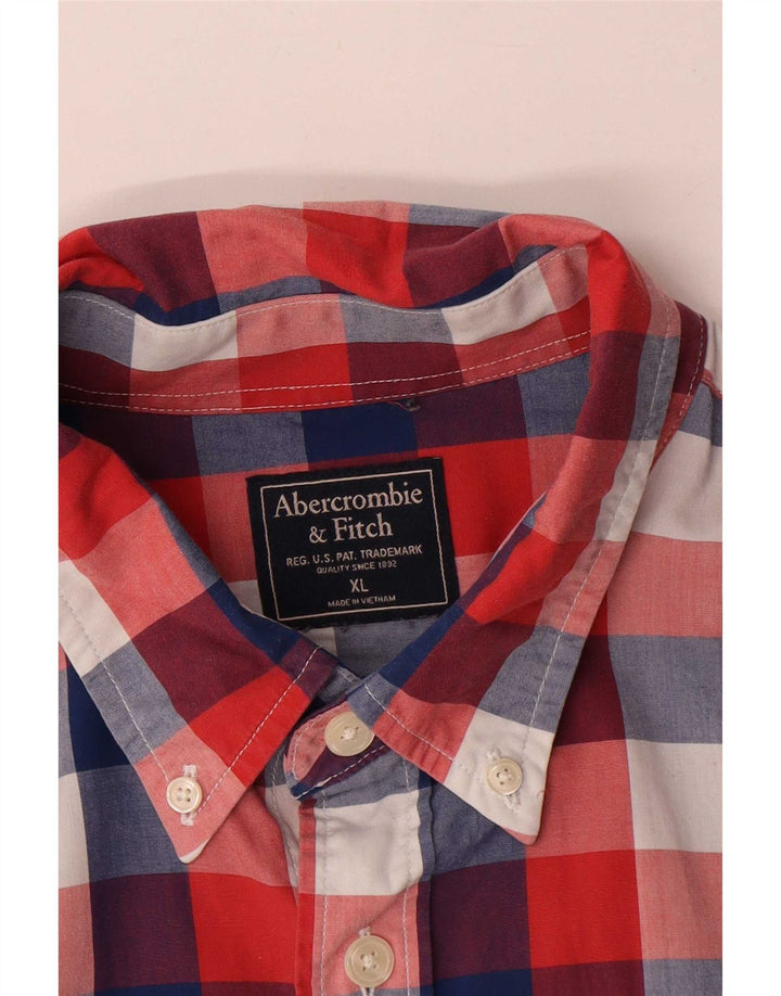 Koszula męska Abercrombie & Fitch XL, wielokolorowa bawełniana kratka