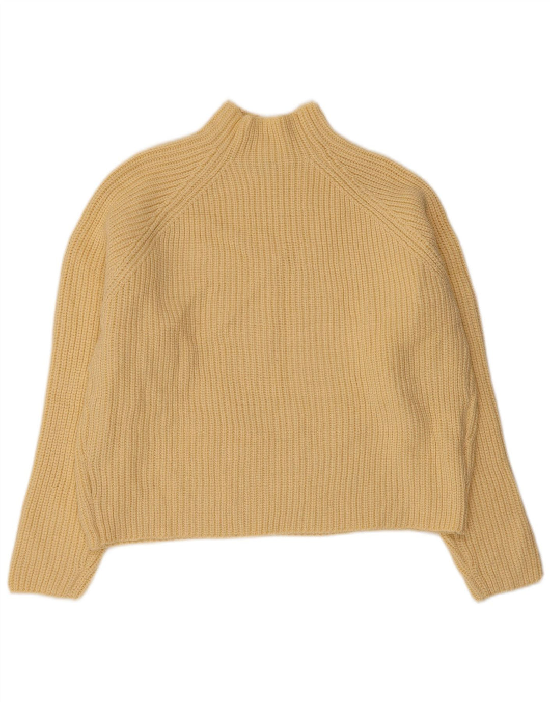 Damski sweter typu Crop Oversize z golfem ZARA UK 10 Small Yellow