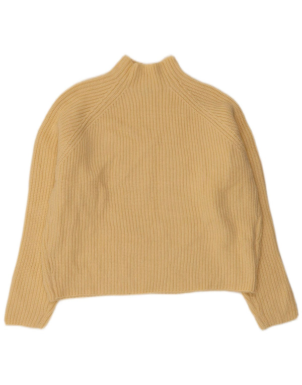 Damski sweter typu Crop Oversize z golfem ZARA UK 10 Small Yellow