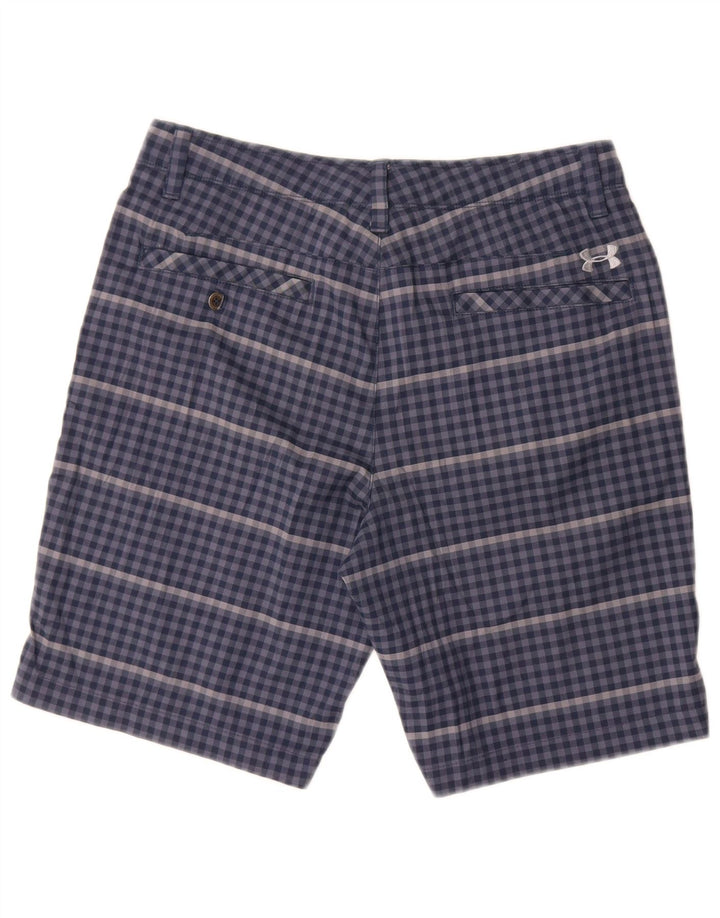 Męskie spodenki Chino Under Armour W32, średni niebieski, poliester w kratkę