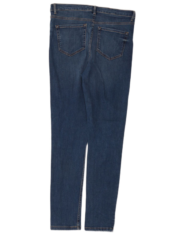 Marks & Spencer Damskie Skinny Jeans UK 12 Medium W32 L30 Niebieskie bawełniane