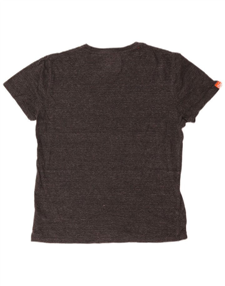 Męski T-shirt Superdry, duży, szary, bawełniany