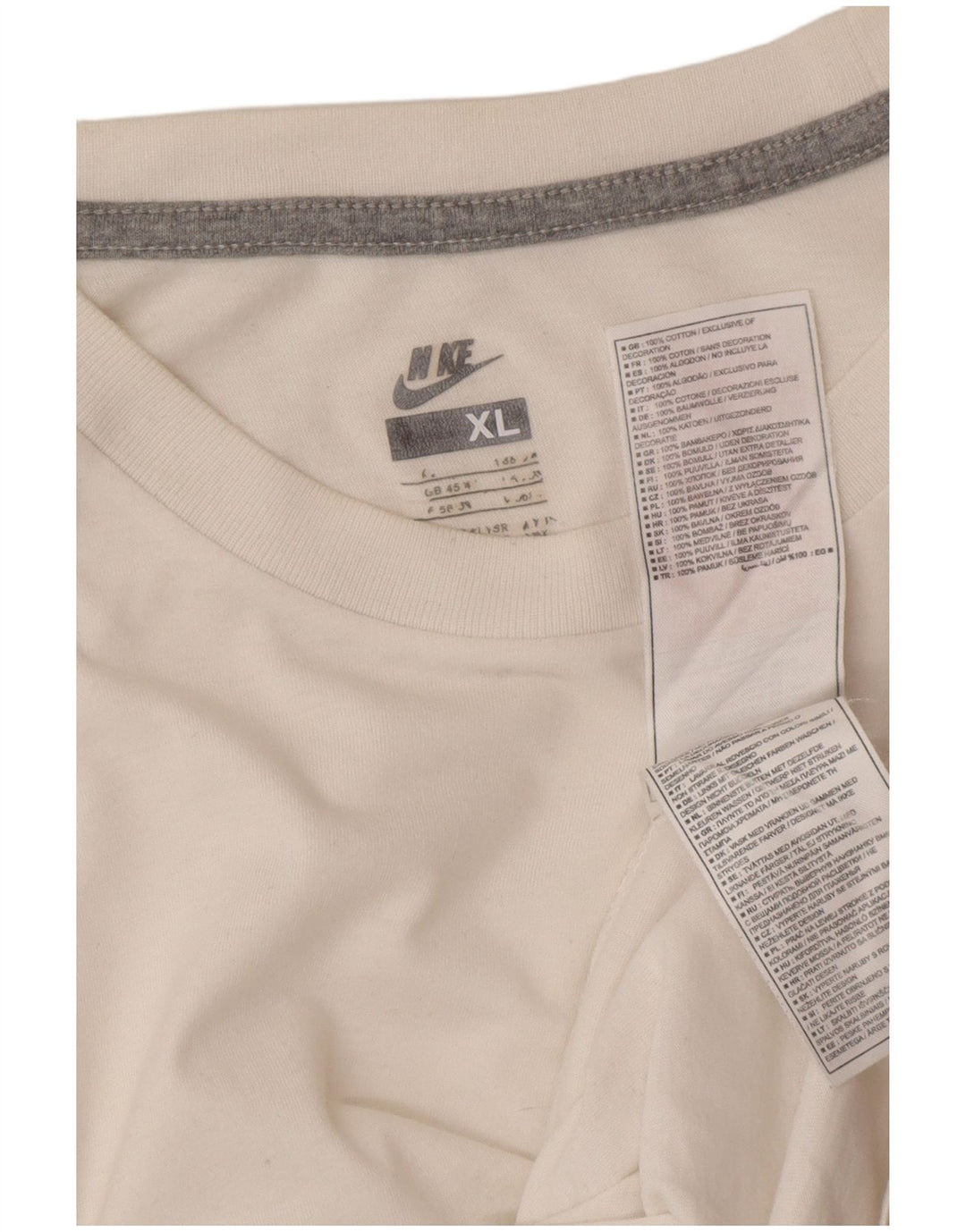 T-shirt męski NIKE Top UK 45/47 XL, biała bawełna