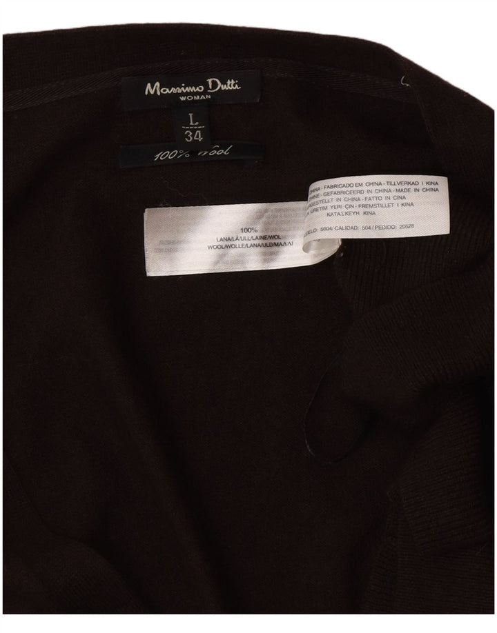 Sweter damski Massimo Dutti Longline Cardigan UK 14, duży, brązowy, wełniany