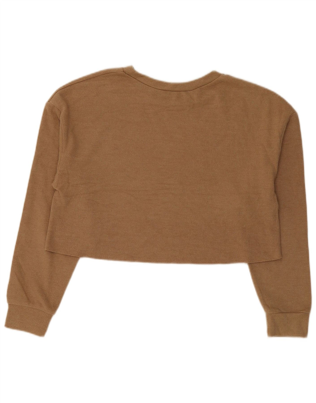 Damski krótki top Trafaluc Oversize Zara, mały, brązowy, bawełniany