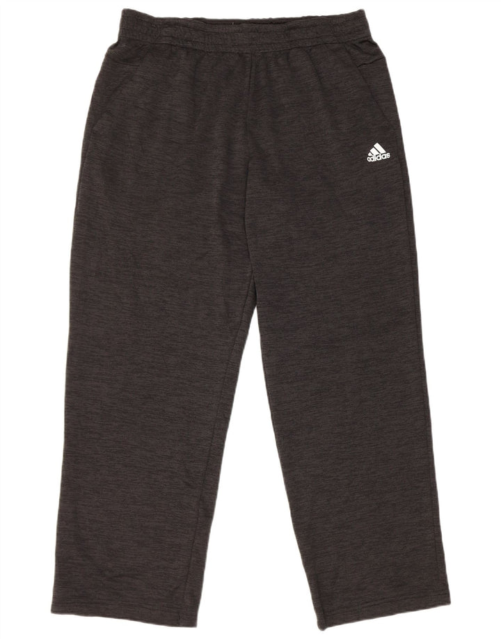 Męskie spodnie dresowe Adidas, duże, czarne, nakrapiane, poliestrowe