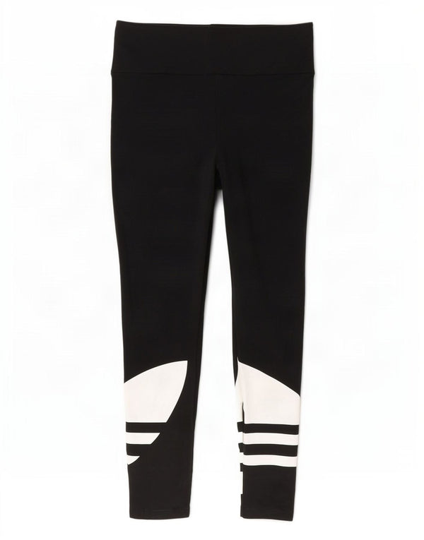 Damskie legginsy Adidas Graphic UK 8 Small, czarne, bawełniane