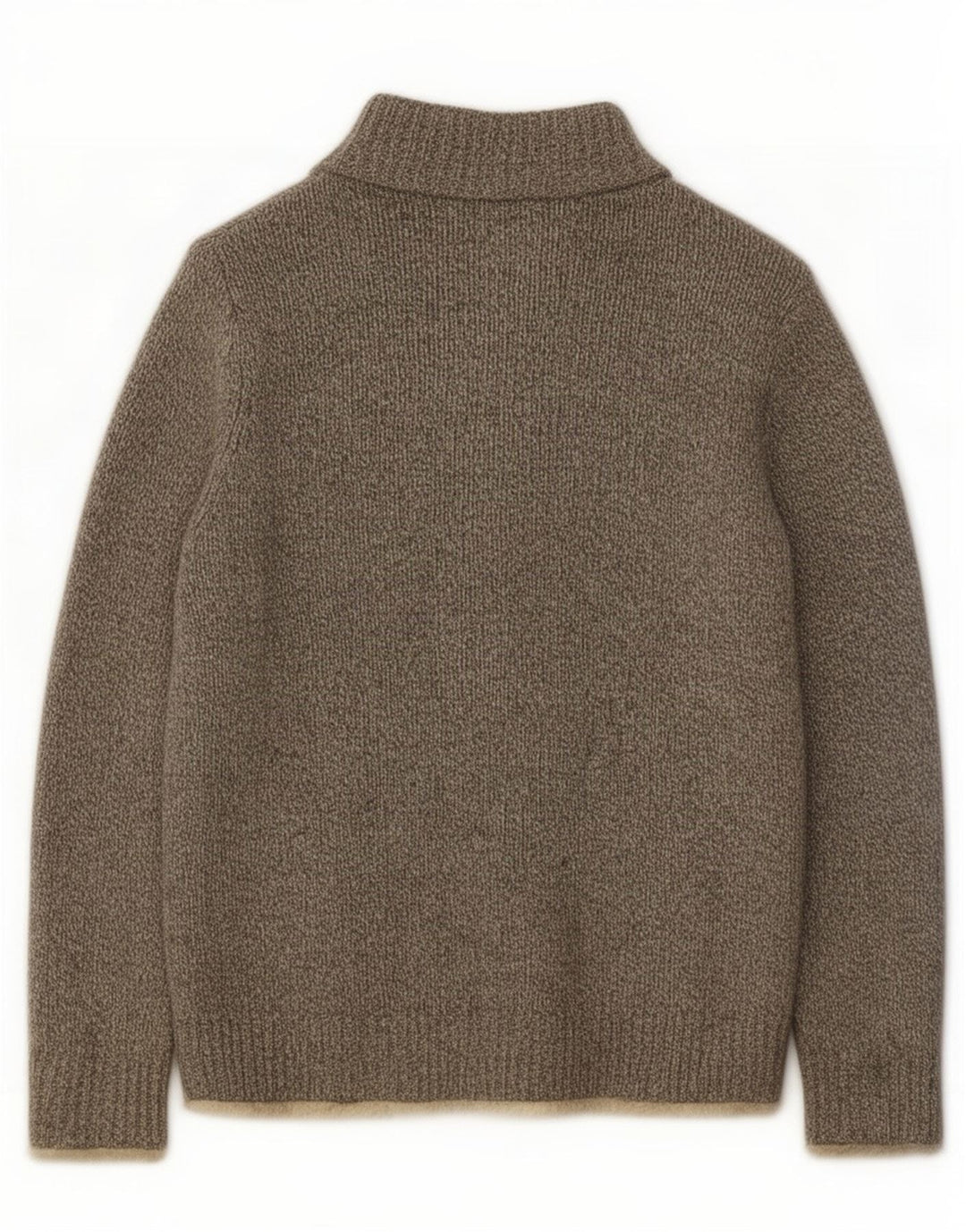 Męski sweter rozpinany L.L.Bean Średni szary, nakrapiana wełna jagnięca