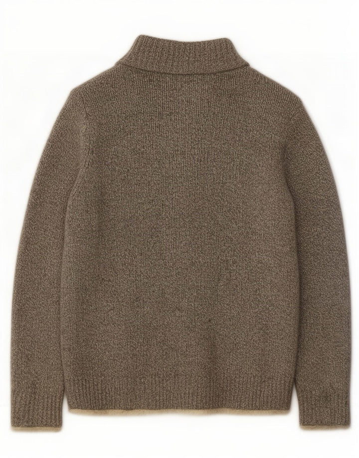 Męski sweter rozpinany L.L.Bean Średni szary, nakrapiana wełna jagnięca