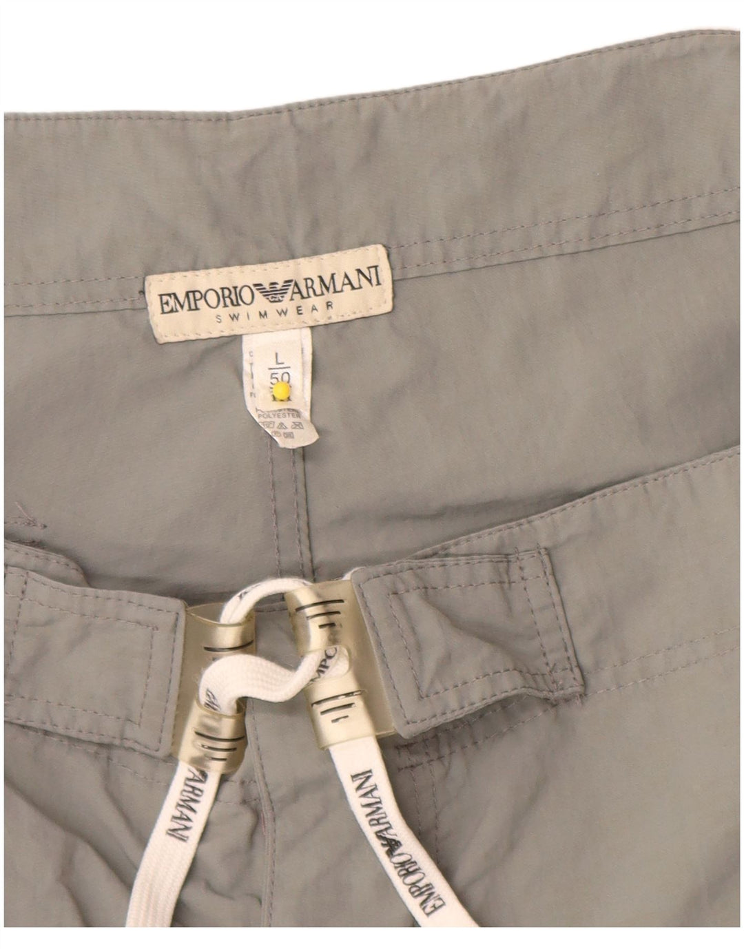 Męskie spodenki kąpielowe Emporio Armani IT 50, duże, szare, poliestrowe