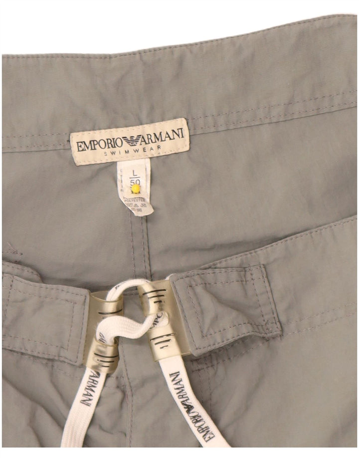 Męskie spodenki kąpielowe Emporio Armani IT 50, duże, szare, poliestrowe