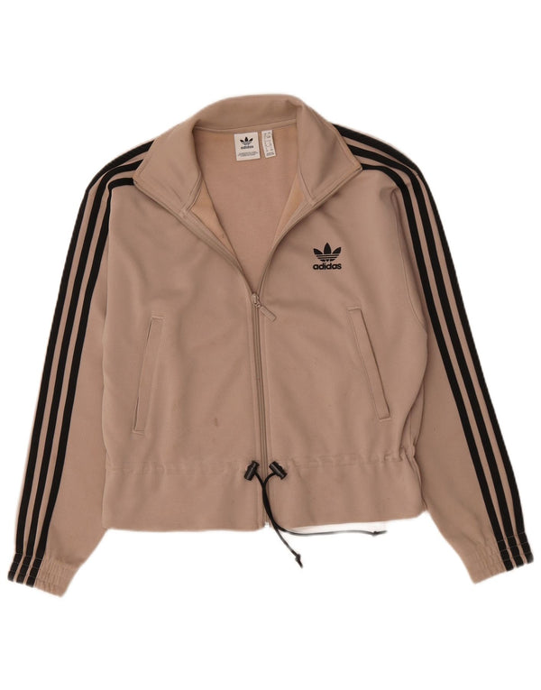 Damska bluza dresowa Adidas Oversized Top Jacket UK 8 Small Beżowy Poliester