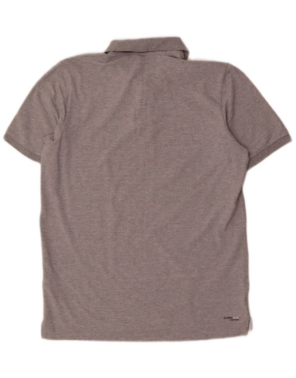 Męska koszulka polo Adidas Climalite, duża, szara, bawełniana