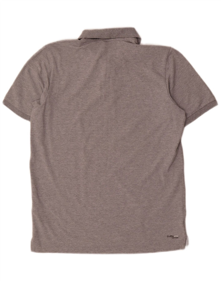 Męska koszulka polo Adidas Climalite, duża, szara, bawełniana