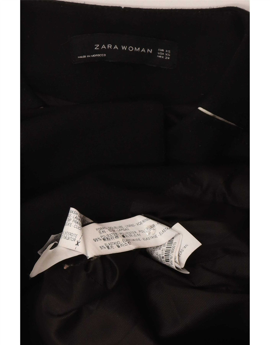 Płaszcz damski Zara UK 6 XS, czarny poliester