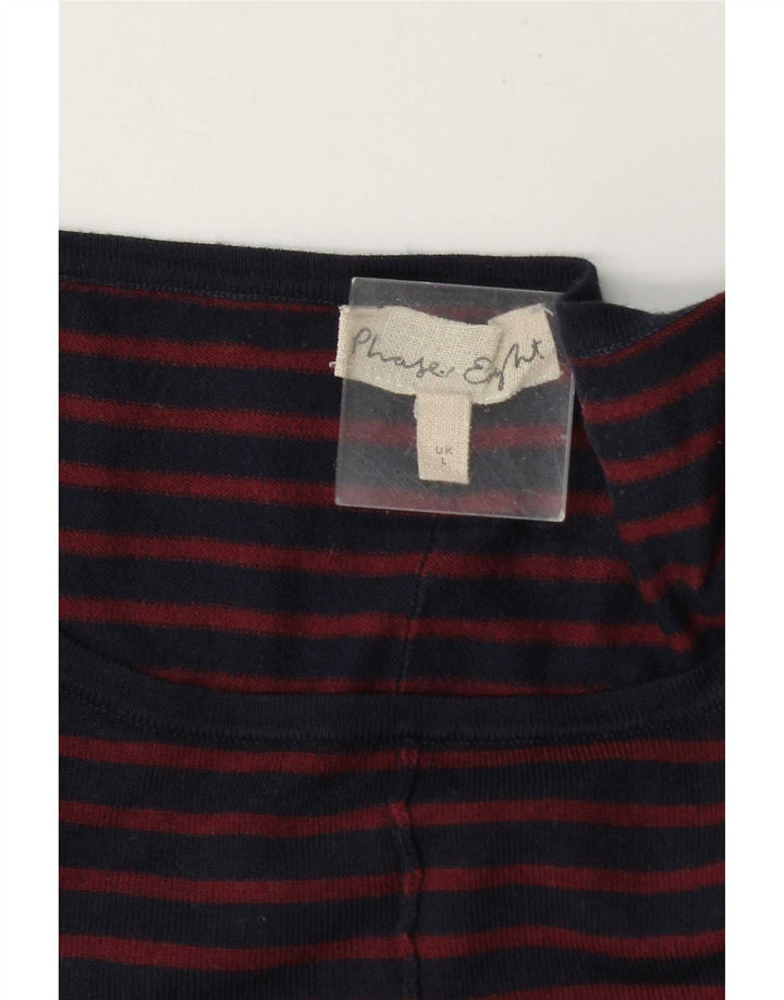 Damski top oversize Phase Eight z długim rękawem, UK 16, w duże granatowe paski