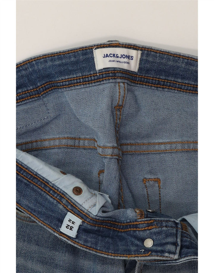 JACK & JONES Mens GLENN Slim Jeans W32 L25 Blue Cotton Vintage Jack & Jones and Second-Hand Jack & Jones from Messina Hembry 