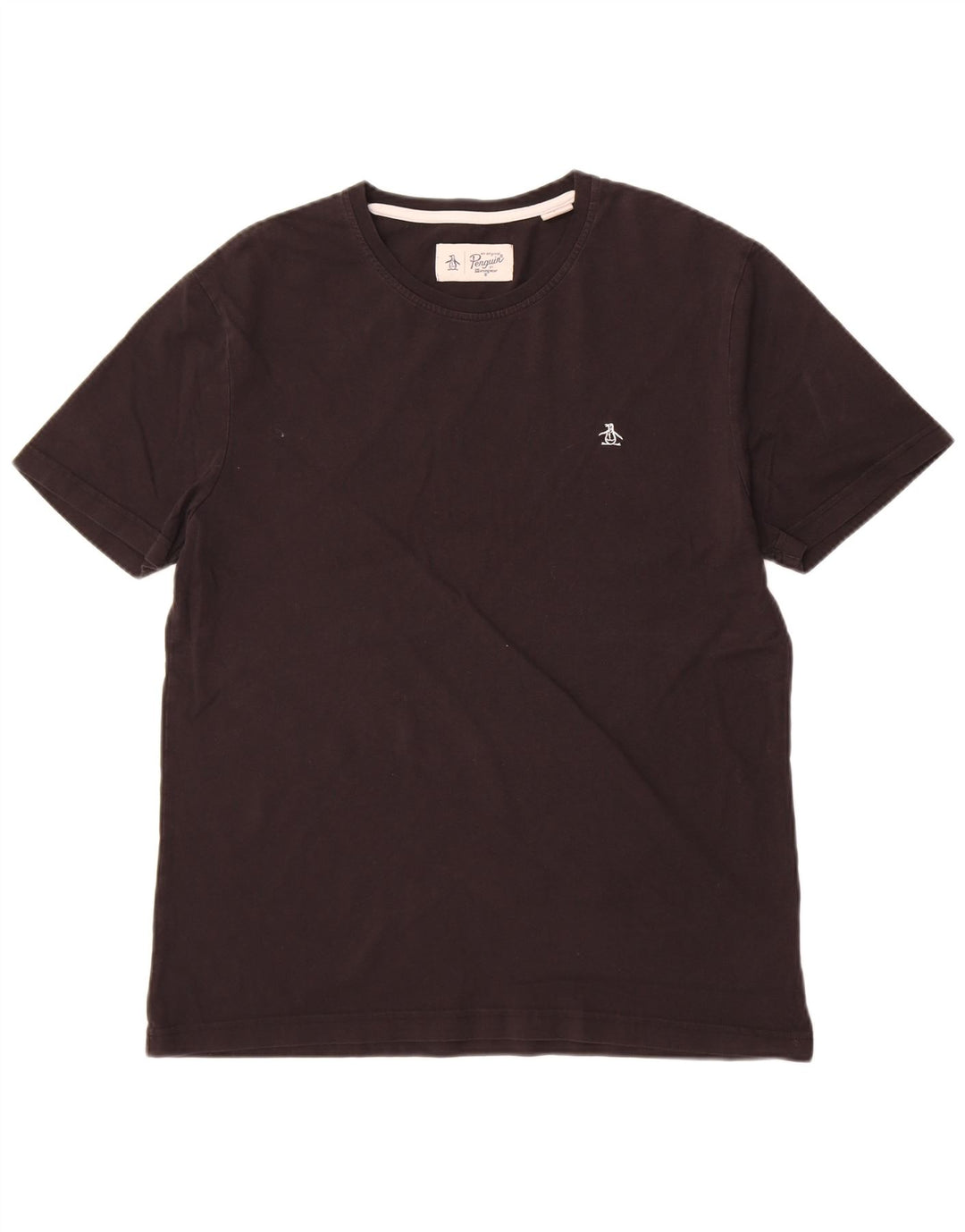 T-shirt męski Pingwin, top XL, czarna bawełna