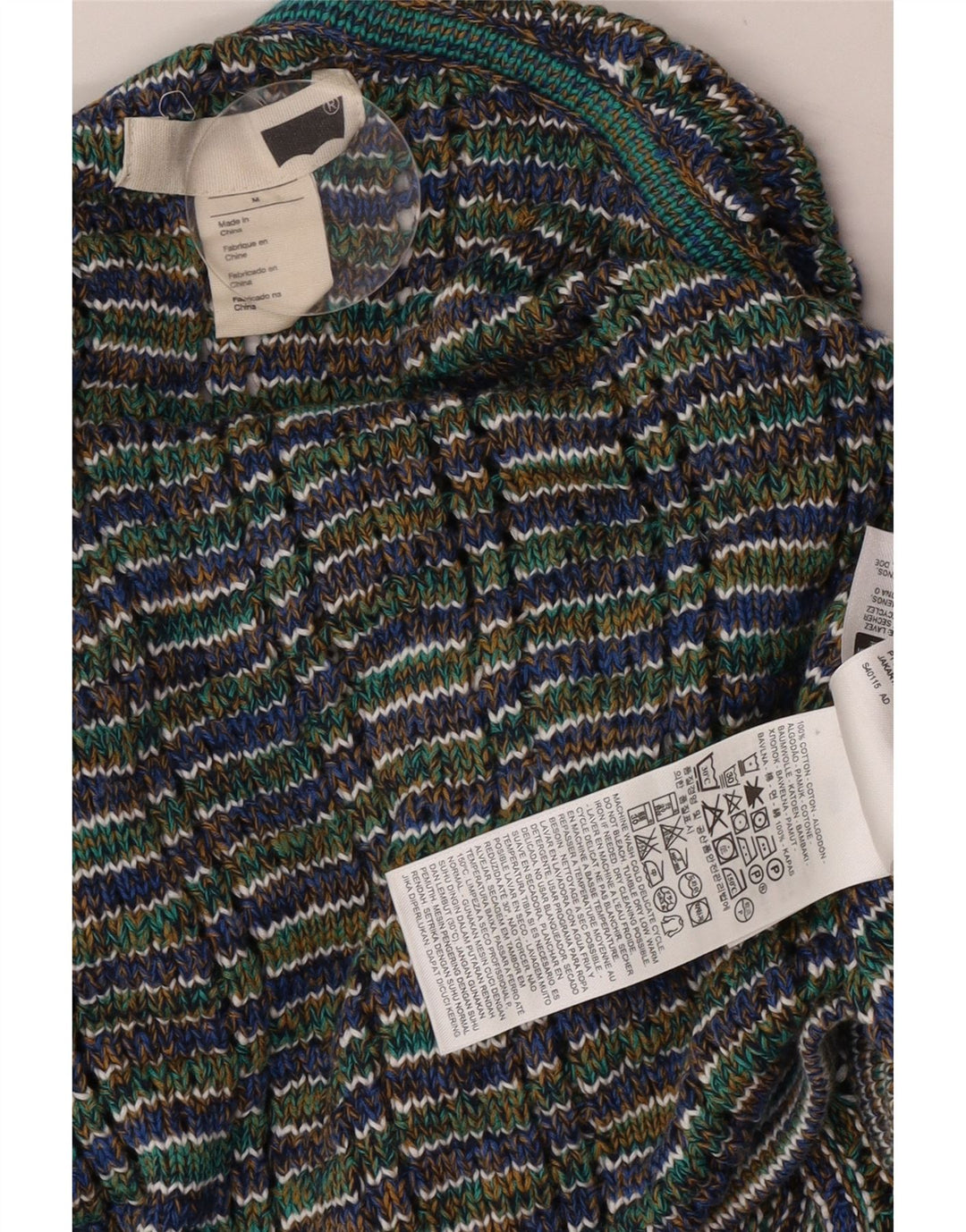 Damski sweter oversize Levi's UK 14, średni, zielony, nakrapiany