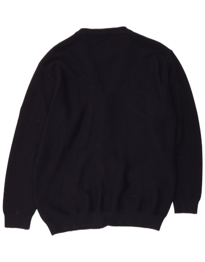 Męski sweter kardigan GREEN COAST IT 54 XL Granatowa wełna merynosów