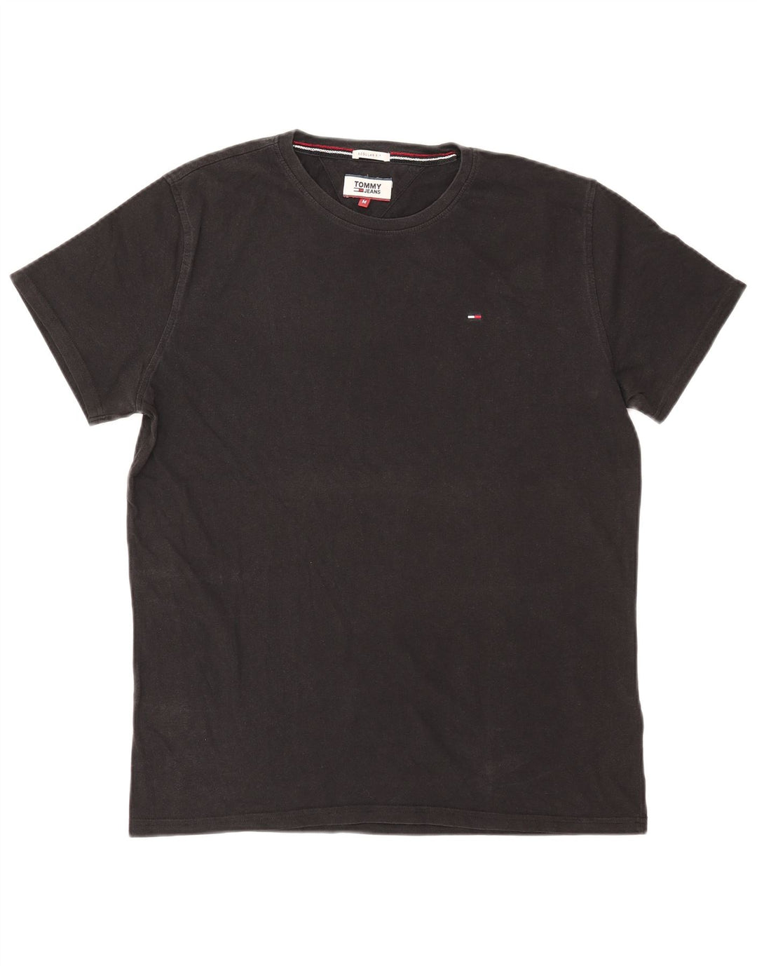 Męska koszulka T-shirt o regularnym kroju Tommy Hilfiger, średnia czarna bawełna
