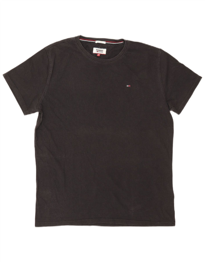 Męska koszulka T-shirt o regularnym kroju Tommy Hilfiger, średnia czarna bawełna