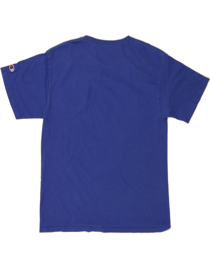 CHAMPION Mens Umass Boston Graphic T-Shirt Top Medium Blue Cotton Vintage Champion and Second-Hand Champion from Messina Hembry 