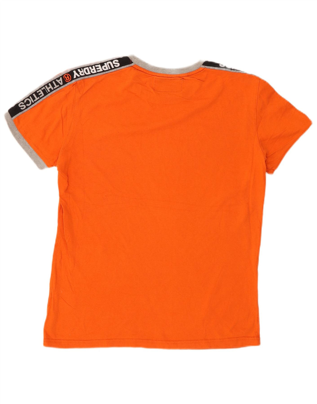SUPERDRY Męski T-shirt z grafiką, bawełniany, średniej wielkości, w kolorze pomarańczowym