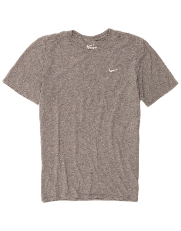 Męski t-shirt Nike o kroju sportowym, średnioszary, bawełniany w cętki