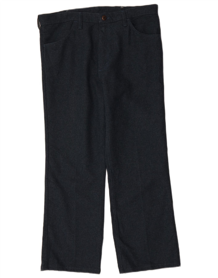 Męskie proste spodnie codzienne WRANGLER W36 L29 Granatowy poliester