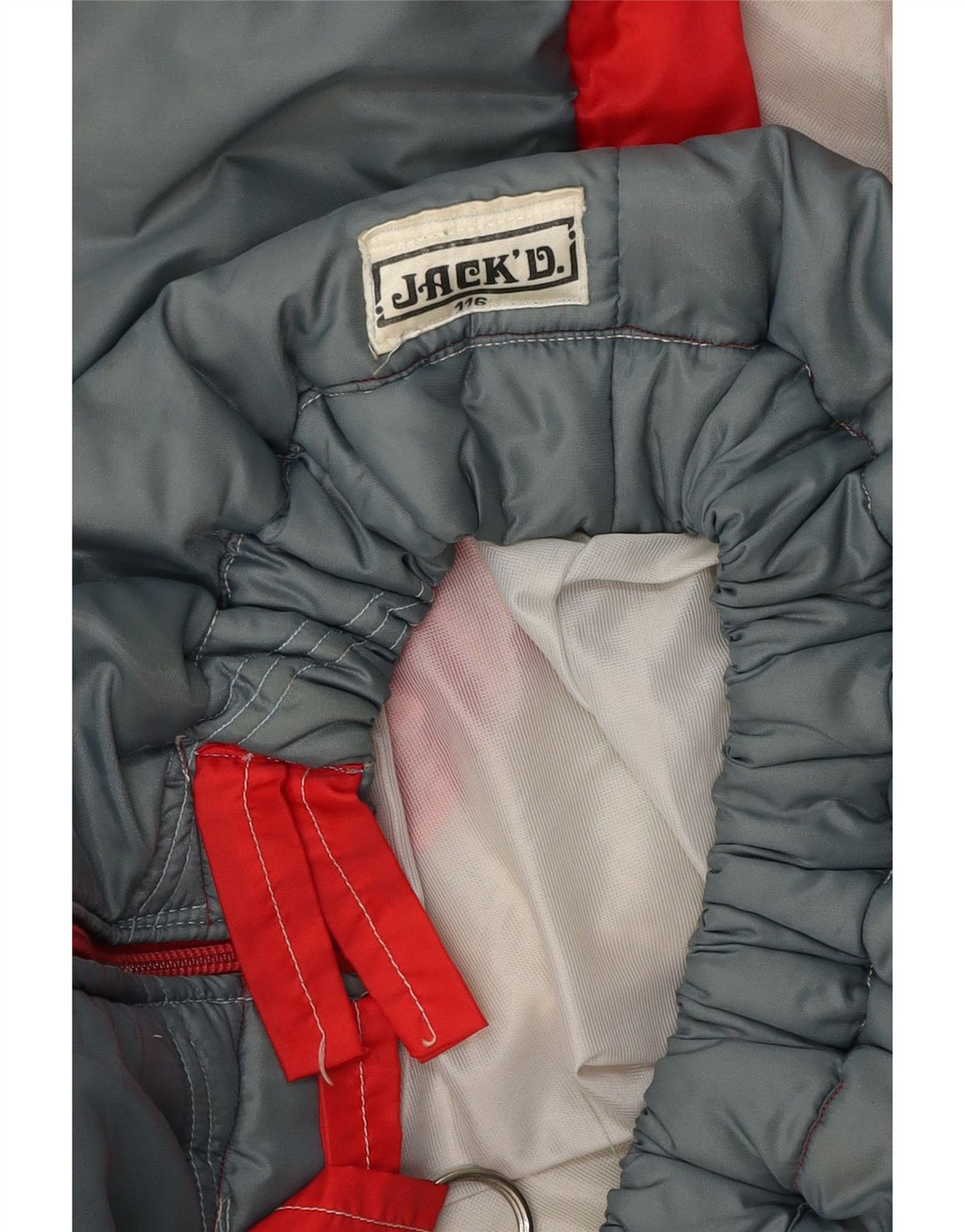 Damska kamizelka JACK DANIELS UK 16, duża, szara, z blokami kolorów