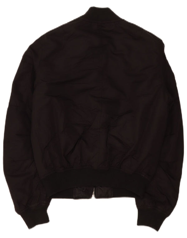 Damska kurtka bomberka oversize Topshop UK 6 XS, czarna, poliester