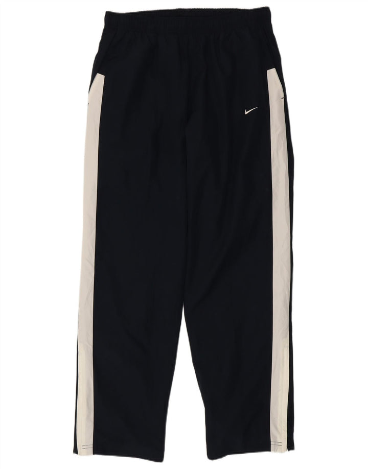 Męskie spodnie dresowe Nike, duże, granatowe, z blokami kolorów, poliestrowe