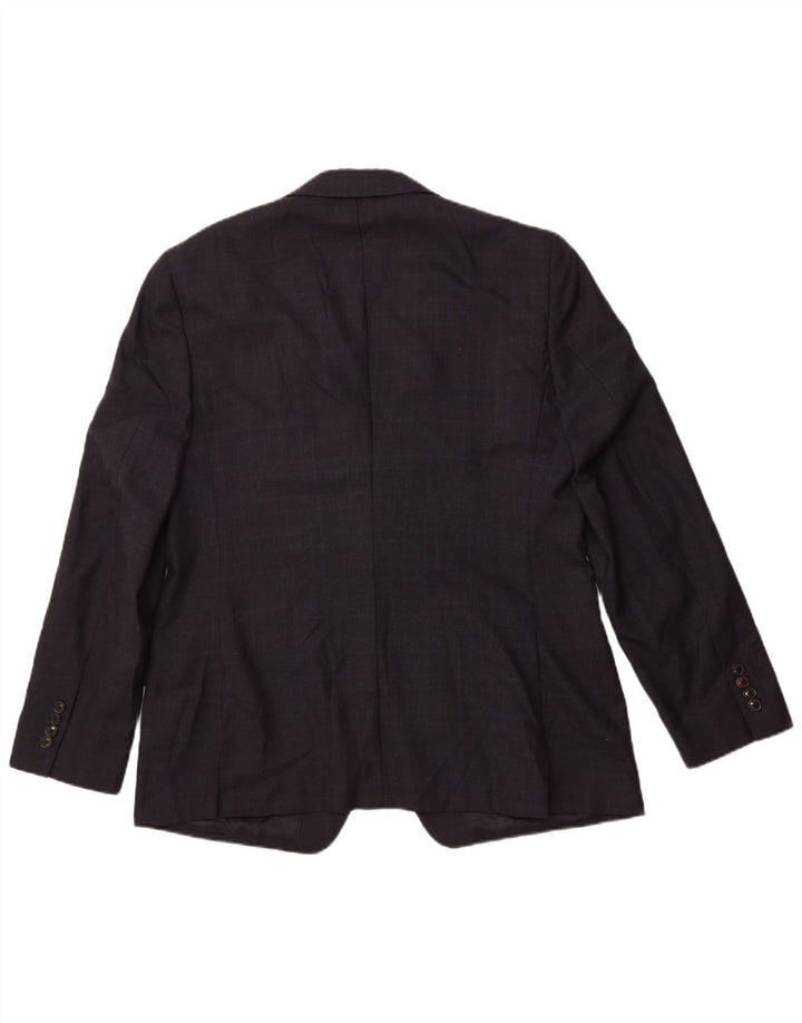 Męska marynarka zapinana na 1 guzik Reiss UK 42 XL, wełniana w granatową kratkę