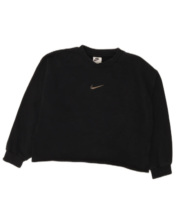 Bluza dziewczęca Nike Dri Fit Crop, 10-11 lat, średnia czarna bawełna