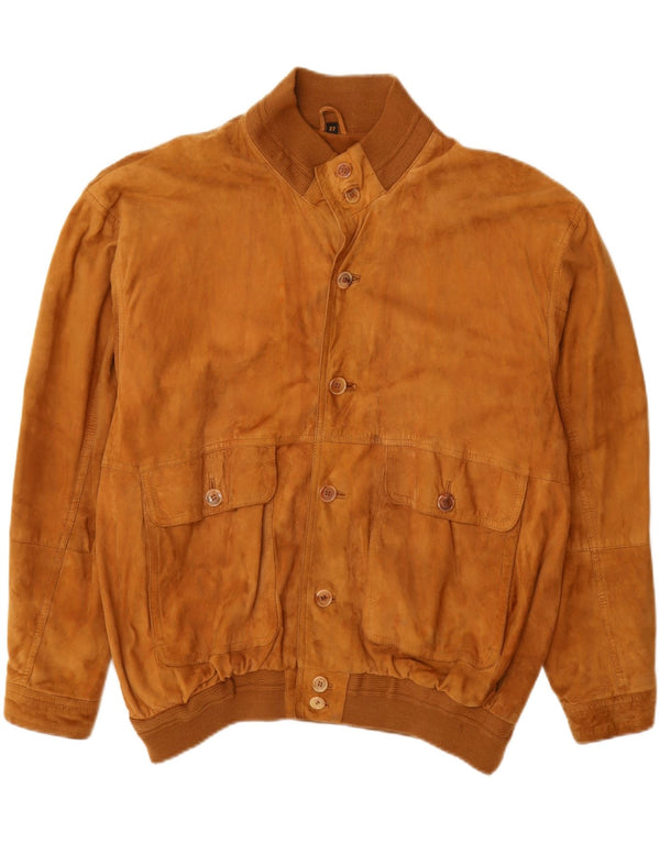 Vintage męska zamszowa kurtka UK 42 XL brązowa skóra