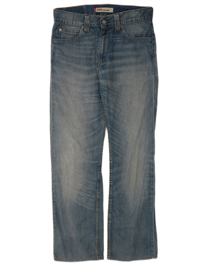 Męskie jeansy Levi's 506 Straight W31 L30 Niebieskie bawełniane