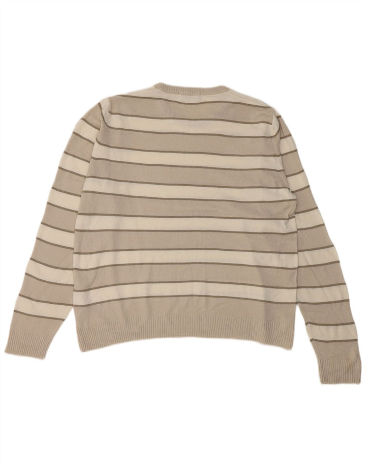 Męski sweter Marks & Spencer Blue Harbor z okrągłym dekoltem, średni beż