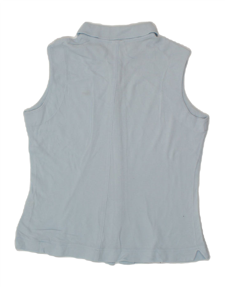 LACOSTE Womens Sleeveless Shirt Blouse Size 42 Large Blue Cotton Vintage Lacoste and Second-Hand Lacoste from Messina Hembry 