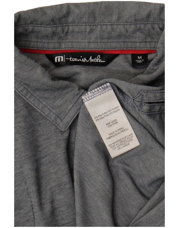 Męska koszulka polo Travis Mathew, bawełniana w średnie szare paski