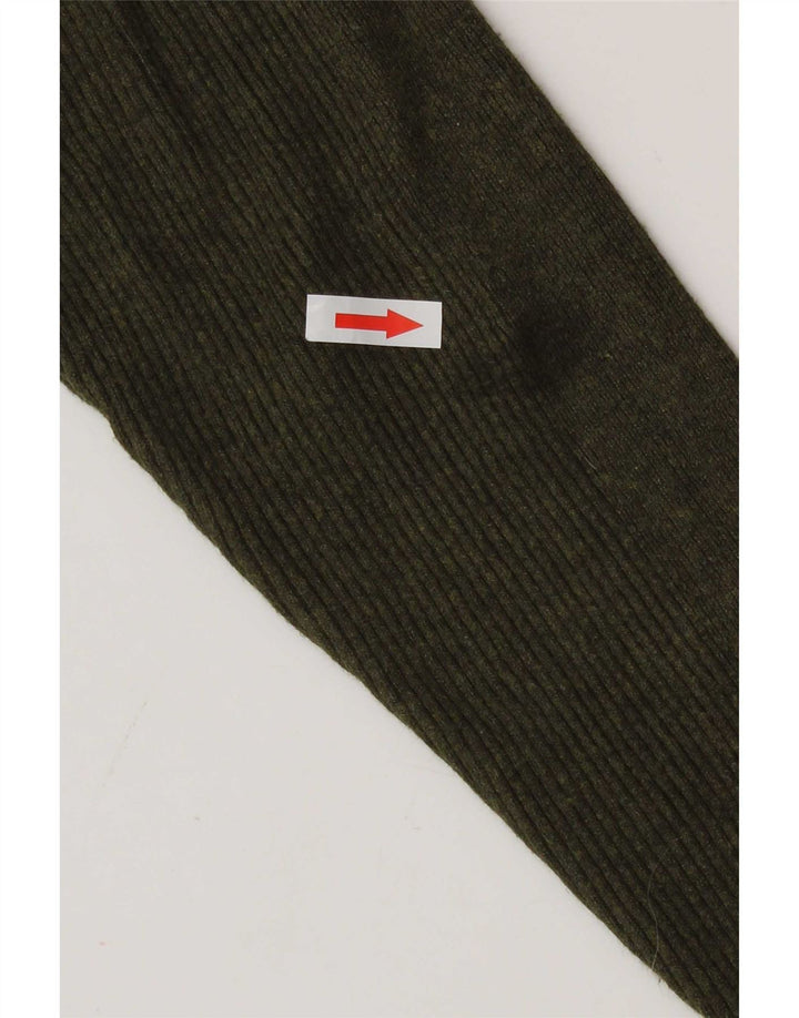 Marks & Spencer Damski sweter z golfem, UK 16, duży, khaki, wiskoza