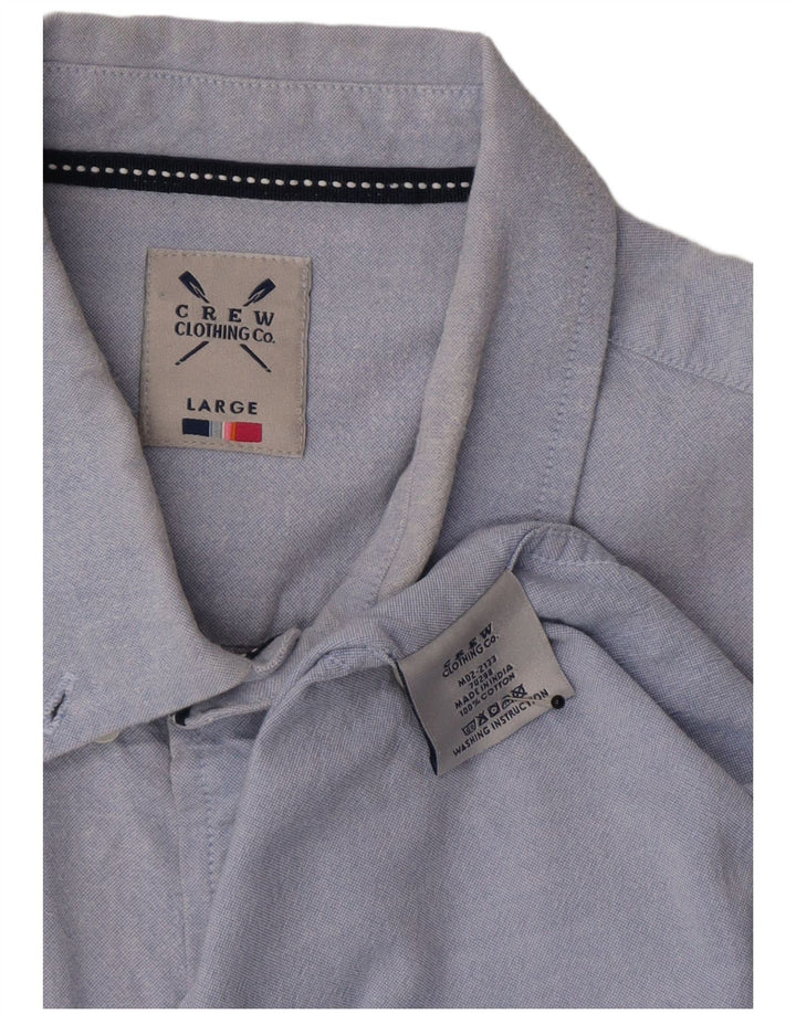 Crew Clothing Koszula męska, duża, niebieska, bawełniana