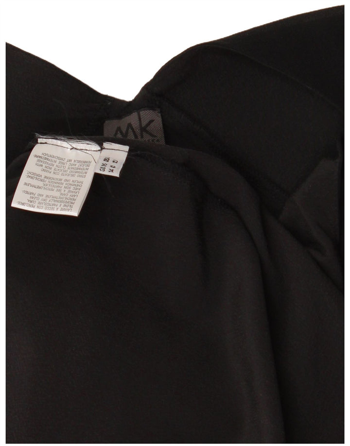 Maska Damska sukienka o linii A bez rękawów UK 14 Średni czarny jedwab