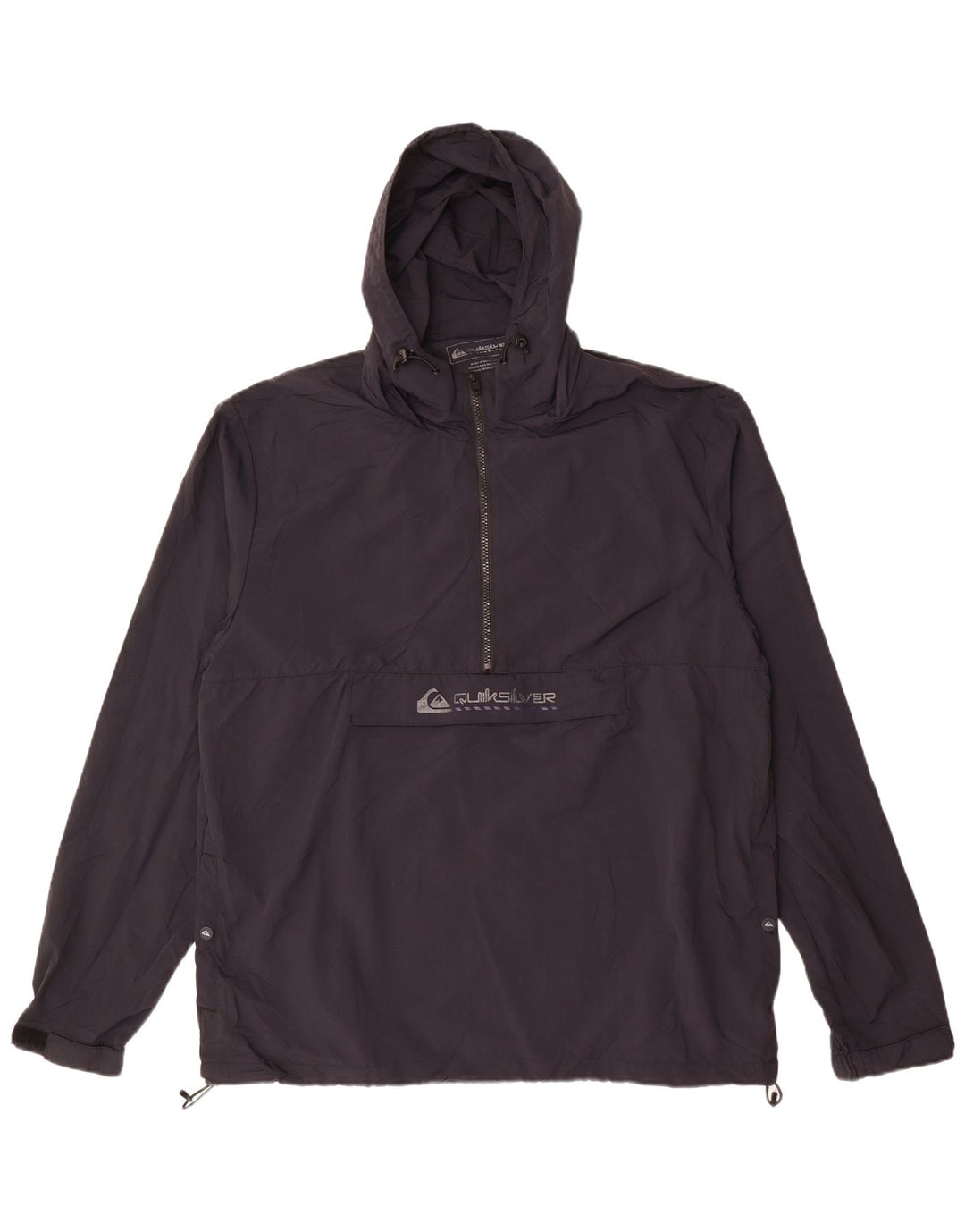 Męska kurtka przeciwdeszczowa Quiksilver z grafiką UK 42 XL, czarny nylon