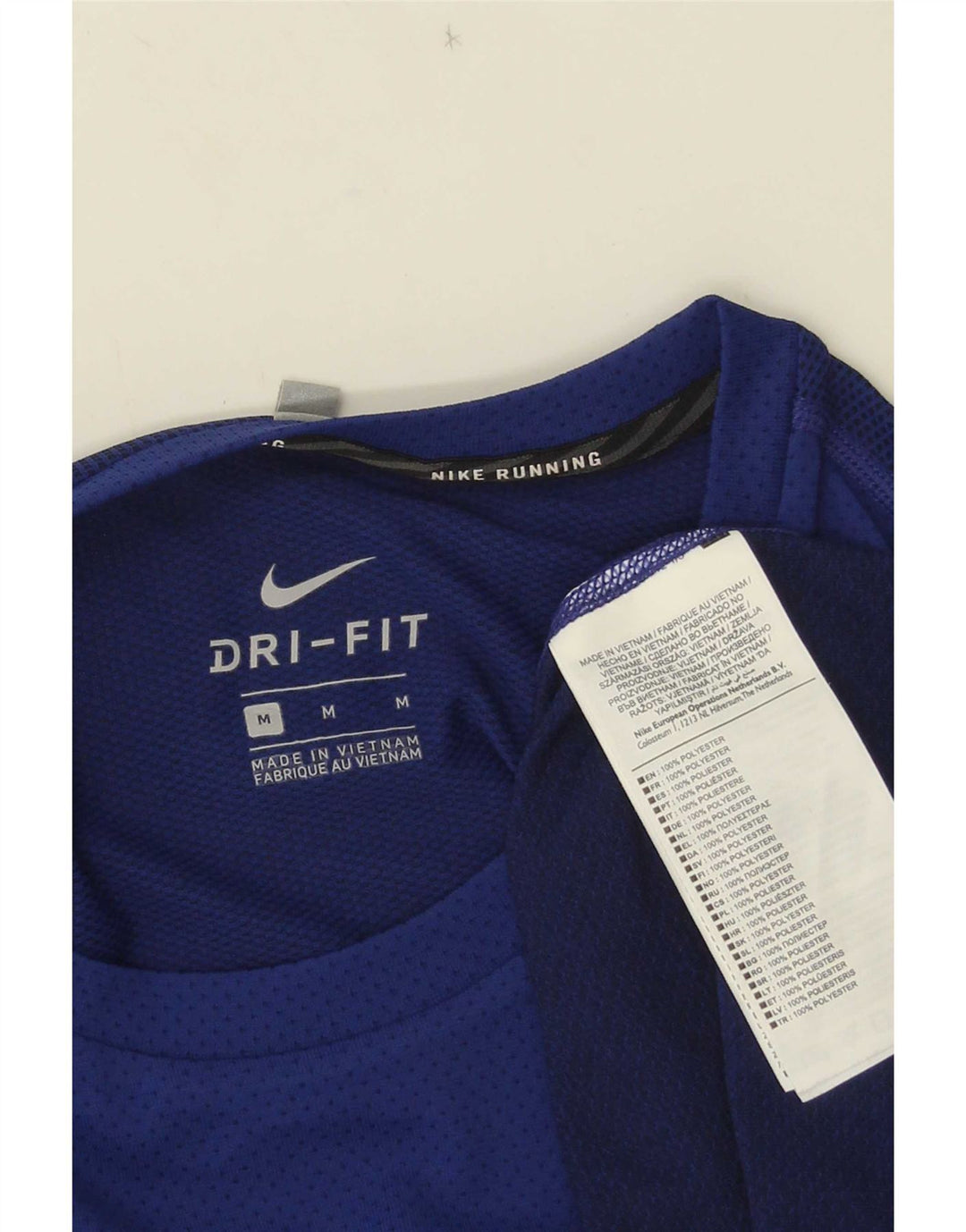 Męski T-shirt Nike Dri Fit z grafiką, średni niebieski poliester