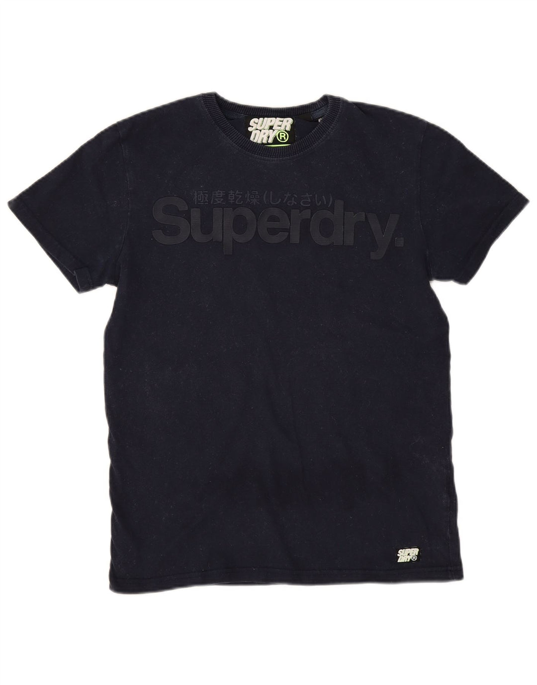 Męski T-shirt z grafiką Superdry, średni, granatowy, bawełniany